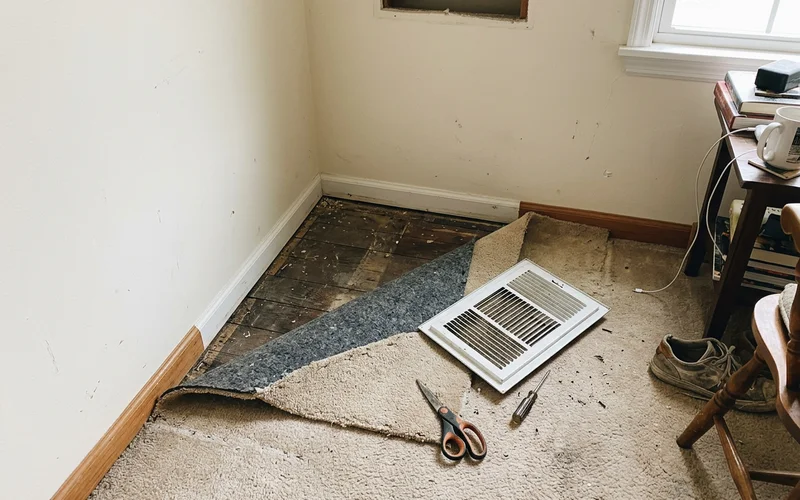 A graphic showing where odors hide in a home